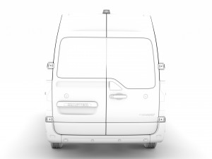 renault master l1h2 windowvan 2020 3D Модель