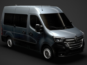 renault master l1h2 windowvan 2020 3D Модель