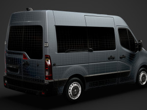 renault master l1h2 windowvan 2020 3D Модель