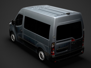renault master l1h2 windowvan 2020 3D Модель