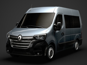 renault master l1h2 windowvan 2020 3D Модель