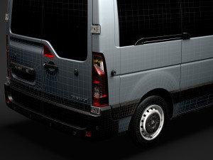 renault master l1h2 windowvan 2020 3D Модель