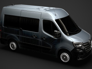 renault master l1h2 windowvan 2020 3D Модель