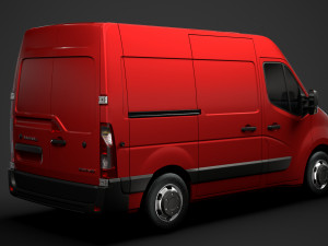 vauxhall movano l1h2 van 2020 3D 模型