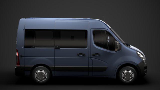 vauxhall movano l1h2 windowvan 2020 3D Model .c4d .max .obj .3ds .fbx .stl .blend 