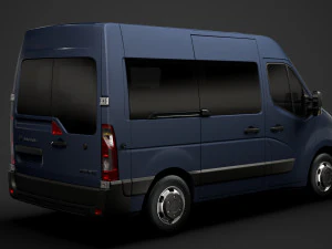 vauxhall movano l1h2 windowvan 2020 3D Model