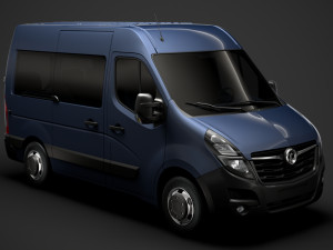 vauxhall movano l1h2 windowvan 2020 3D Model