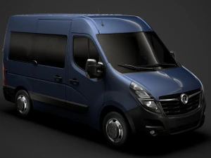 vauxhall movano l1h2 windowvan 2020 3D Model