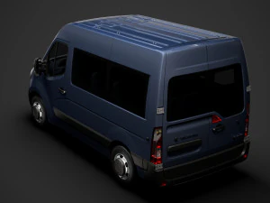 vauxhall movano l1h2 windowvan 2020 3D Model
