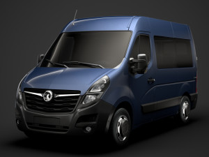 vauxhall movano l1h2 windowvan 2020 3D Model