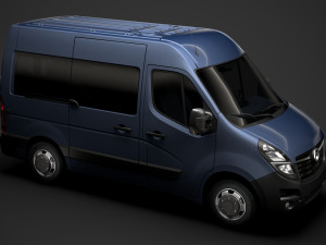 vauxhall movano l1h2 windowvan 2020 3D Model