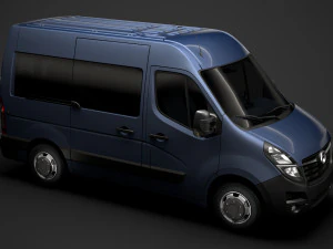 vauxhall movano l1h2 windowvan 2020 3D Model