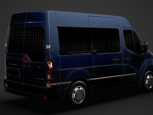 vauxhall movano l1h2 windowvan 2020 3D Model