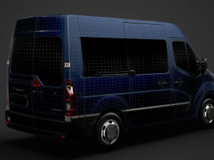 vauxhall movano l1h2 windowvan 2020 3D Model