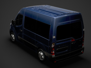 vauxhall movano l1h2 windowvan 2020 3D Model