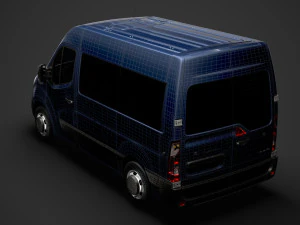 vauxhall movano l1h2 windowvan 2020 3D Model