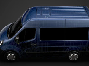vauxhall movano l1h2 windowvan 2020 3D Model