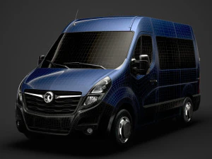 vauxhall movano l1h2 windowvan 2020 3D Model