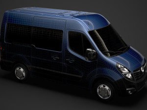 vauxhall movano l1h2 windowvan 2020 3D Model