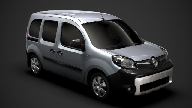 renault kangoo combi l2 2019 3D 模型 .c4d .max .obj .3ds .fbx .stl .blend 