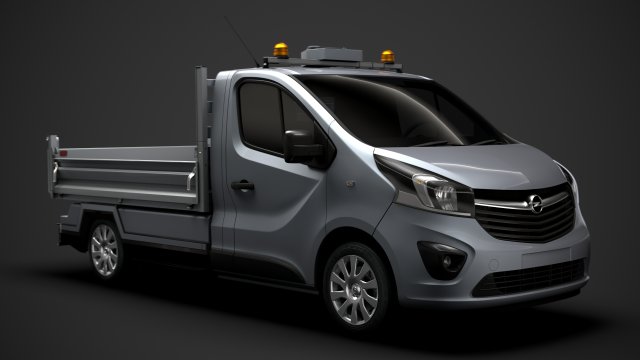 opel vivaro tipper 2014 3D Model .c4d .max .obj .3ds .fbx .stl .blend 