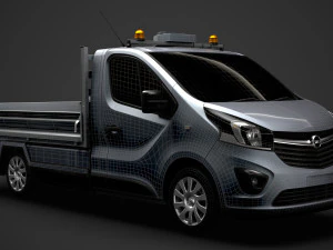 opel vivaro tipper 2014 3D Model