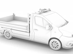 renault trafic tipper 2018 3D Model