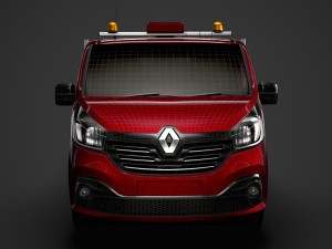 renault trafic tipper 2018 3D Модель