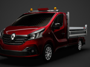 renault trafic tipper 2018 3D Модель