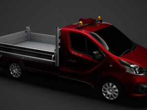 renault trafic tipper 2018 3D Модель