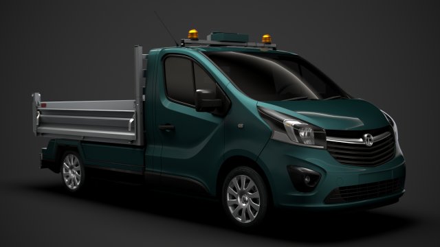 vauxhall vivaro tipper 2014 3D Model .c4d .max .obj .3ds .fbx .stl .blend 