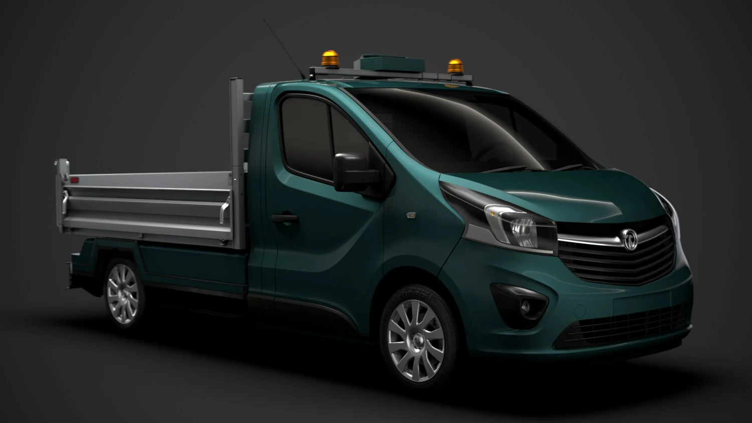 vauxhall vivaro tipper 2014 3D Model .c4d .max .obj .3ds .fbx .stl .blend 
