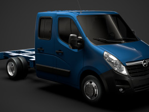 opel movano crewcab dw e20 chassis 2014 3D 모델