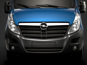 opel movano crewcab dw e20 chassis 2014 3D Model