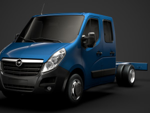opel movano crewcab dw e20 chassis 2014 3D Model