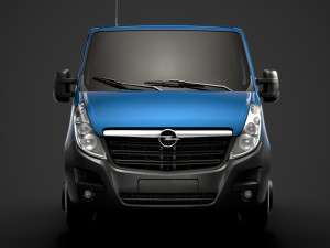 opel movano crewcab dw e20 chassis 2014 3D Model