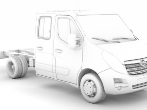 opel movano crewcab dw e20 chassis 2014 3D Model
