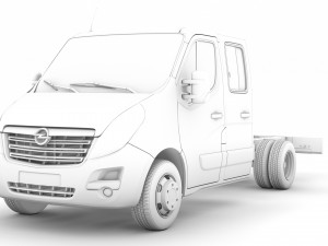 opel movano crewcab dw e20 chassis 2014 3D Model