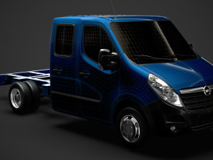 opel movano crewcab dw e20 chassis 2014 3D Model