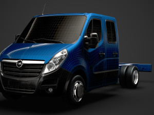 opel movano crewcab dw e20 chassis 2014 3D Model