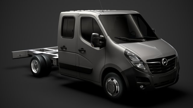 opel movano crewcab dw e20 chassis 2020 3D 모델 .c4d .max .obj .3ds .fbx .stl .blend 