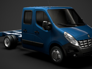 renault master crewcab dw e20 chassis 2010 3D Model
