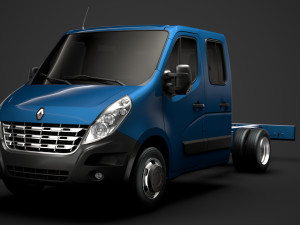 renault master crewcab dw e20 chassis 2010 3D 模型