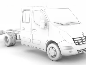 renault master crewcab dw e20 chassis 2010 3D Model