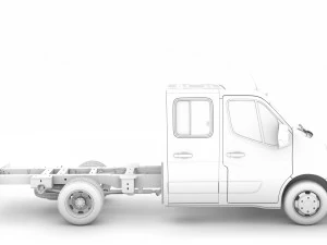 renault master crewcab dw e20 chassis 2010 3D Model