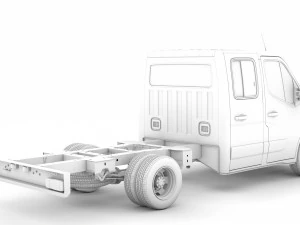 renault master crewcab dw e20 chassis 2010 3D Model