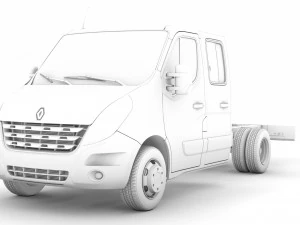 renault master crewcab dw e20 chassis 2010 3D Model