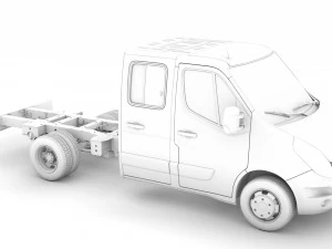 renault master crewcab dw e20 chassis 2010 3D Model