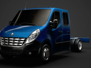 renault master crewcab dw e20 chassis 2010 3D Model