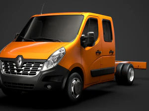 renault master crewcab dw e20 chassis 2014 3D Model